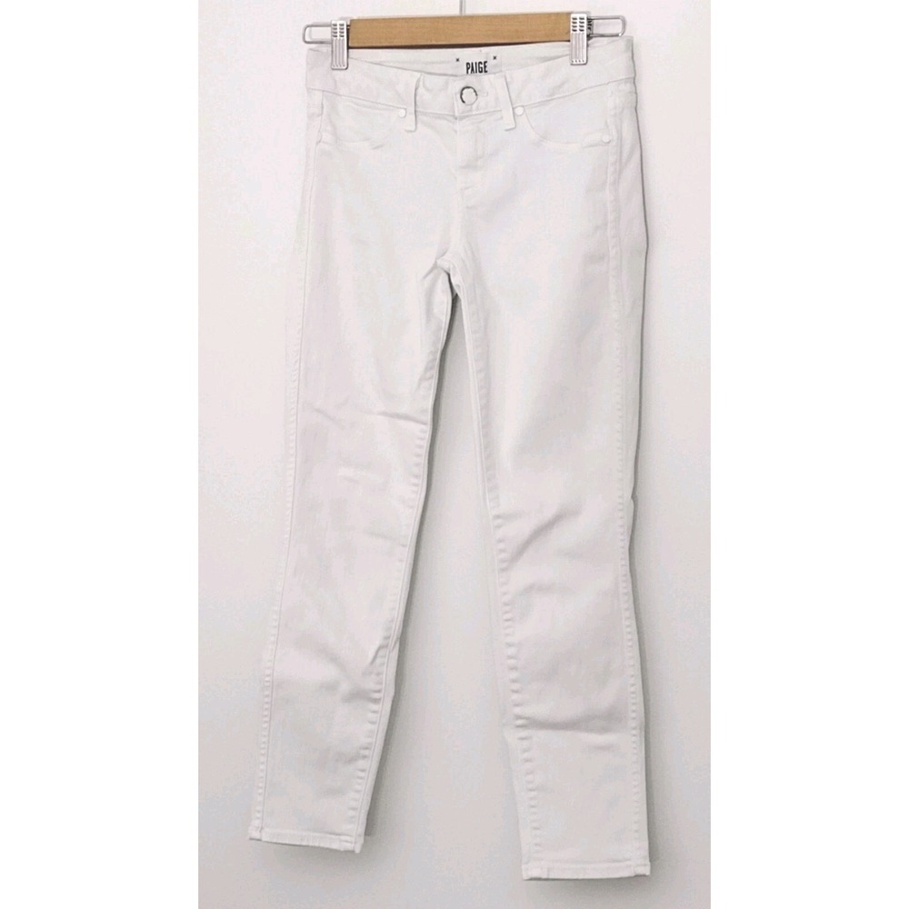 Paige Jeans Womens Size 26 Verdugo Cropped White Jeans Skinny Leg Pockets